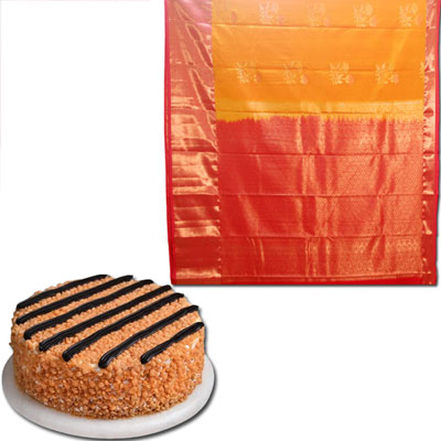 "Delicious Round shape Pineapple cake - 1kg - Code NC02 - Click here to View more details about this Product